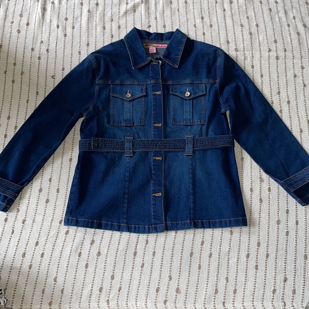MeandYou Denim Belted Chore Jacket